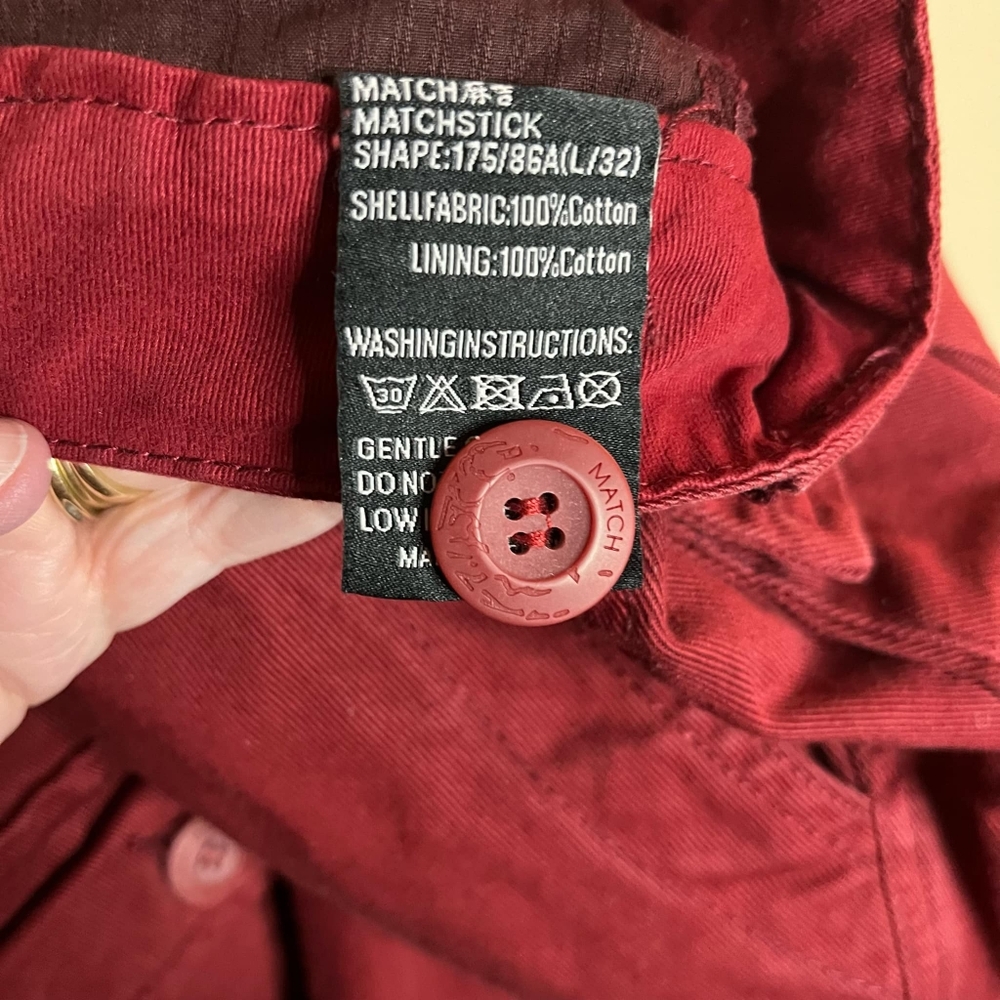 Matchstick Men's Retro Relaxed Cargo Pants with Multi Pockets 32x32 - Picture 12 of 12